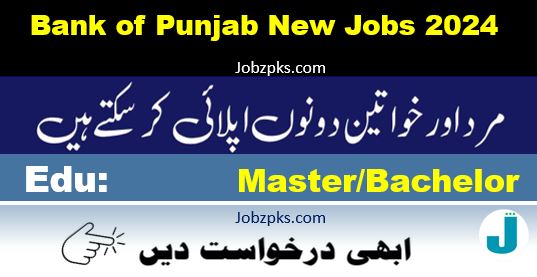 Bank of Punjab New Jobs 2024